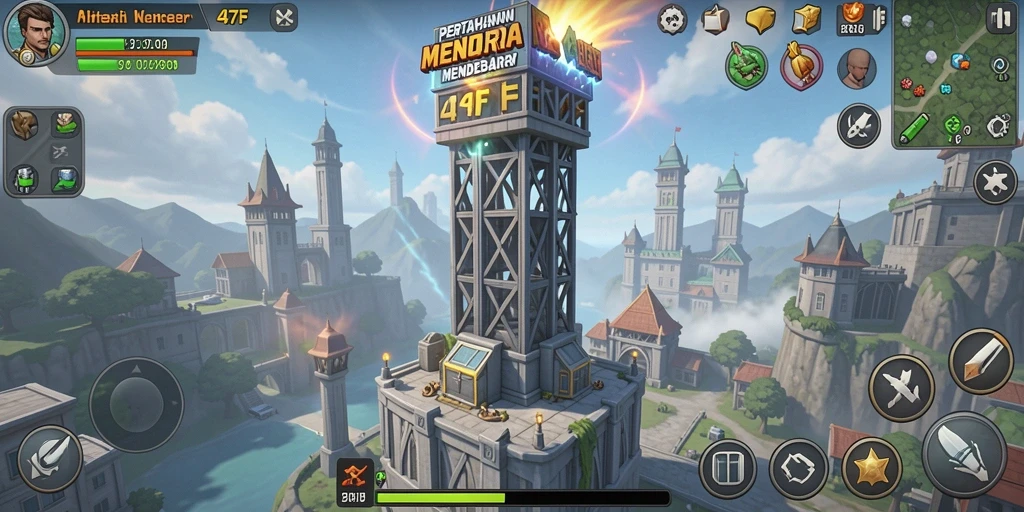 Tangkapan layar dari gameplay Tower Defense yang seru di 47F.