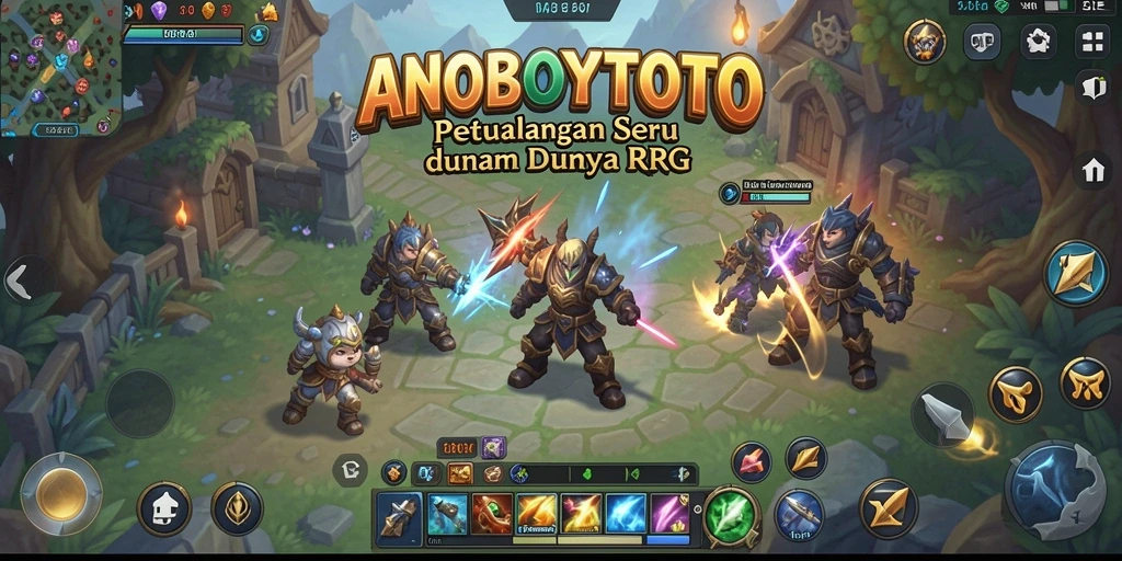 Tangkapan layar gameplay ANOBOYTOTO dengan aksi RPG yang mendebarkan.