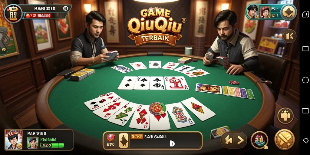 Tampilan permainan QiuQiu yang seru dan penuh strategi.