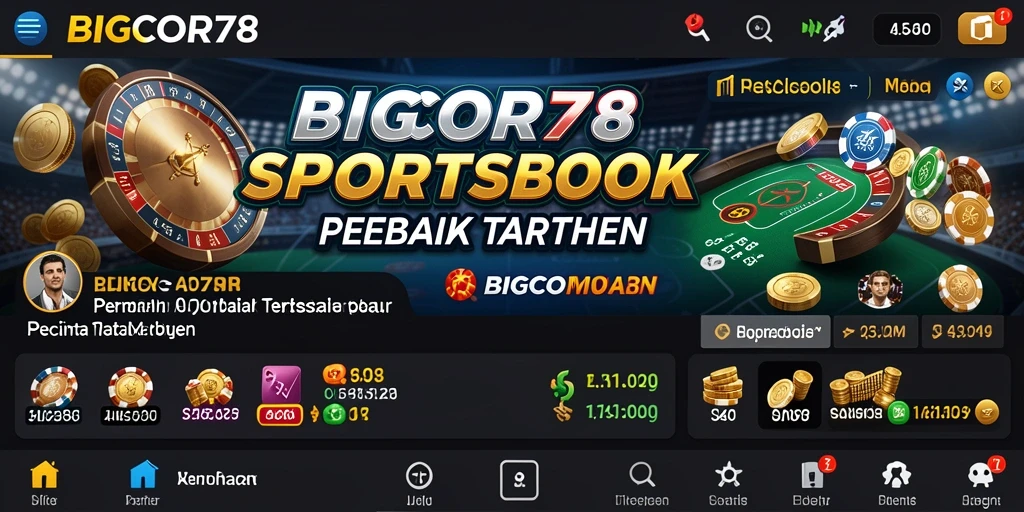 Tampilan menarik dari aplikasi BIGCOR78 dalam taruhan olahraga.
