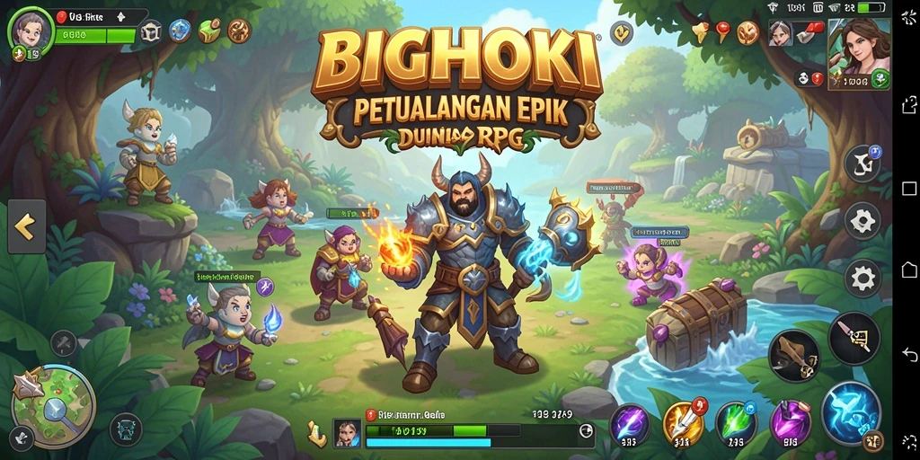 Tangkapan layar menunjukkan karakter beraksi dalam pertempuran RPG yang mendebarkan.