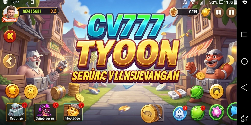 Screenshot gameplay CV777 menunjukkan serunya membangun bisnis Tycoon.