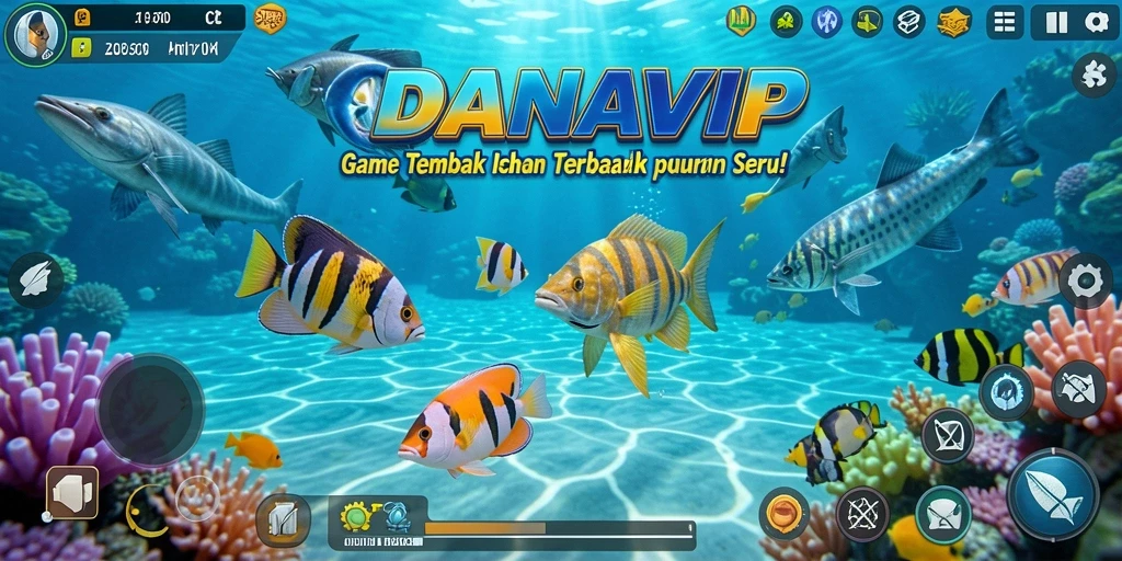 Tampilan gameplay seru dari game Tembak Ikan DANAVIP.