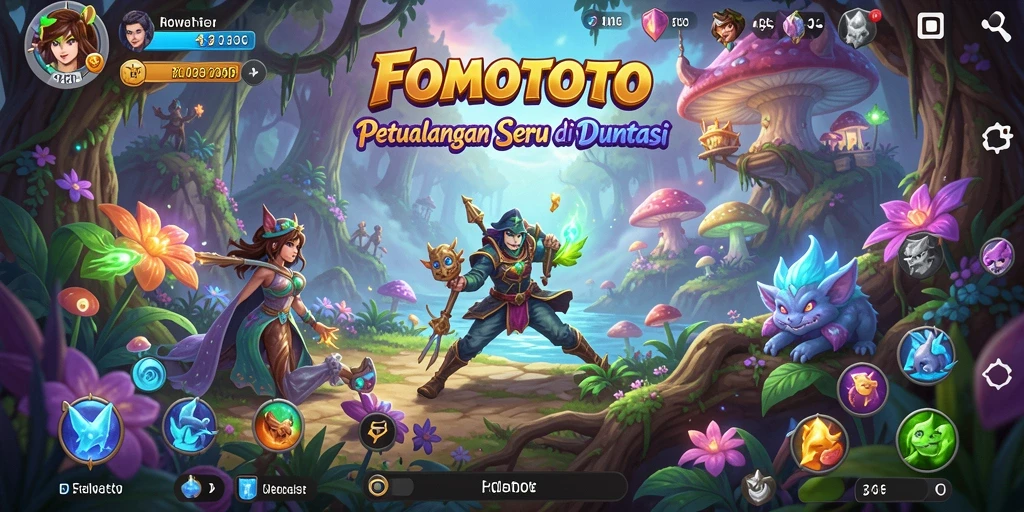 Tampilan gameplay FOMOTOTO dengan petualangan seru yang menanti.