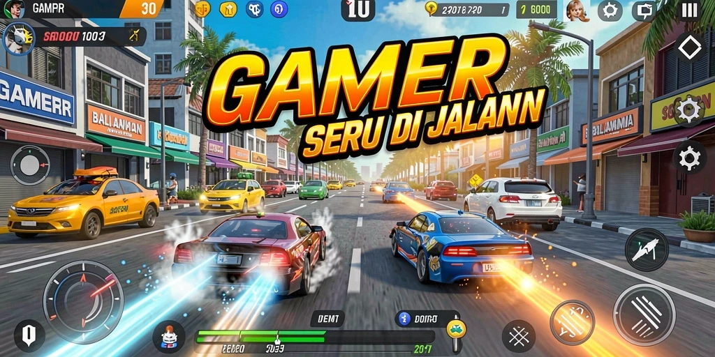 Menampilkan gameplay balapan mendebarkan GAMERP dengan grafis realistis.