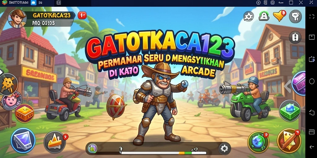 Screenshot GATOTKACA123 menampilkan aksi seru di permainan Arcade.