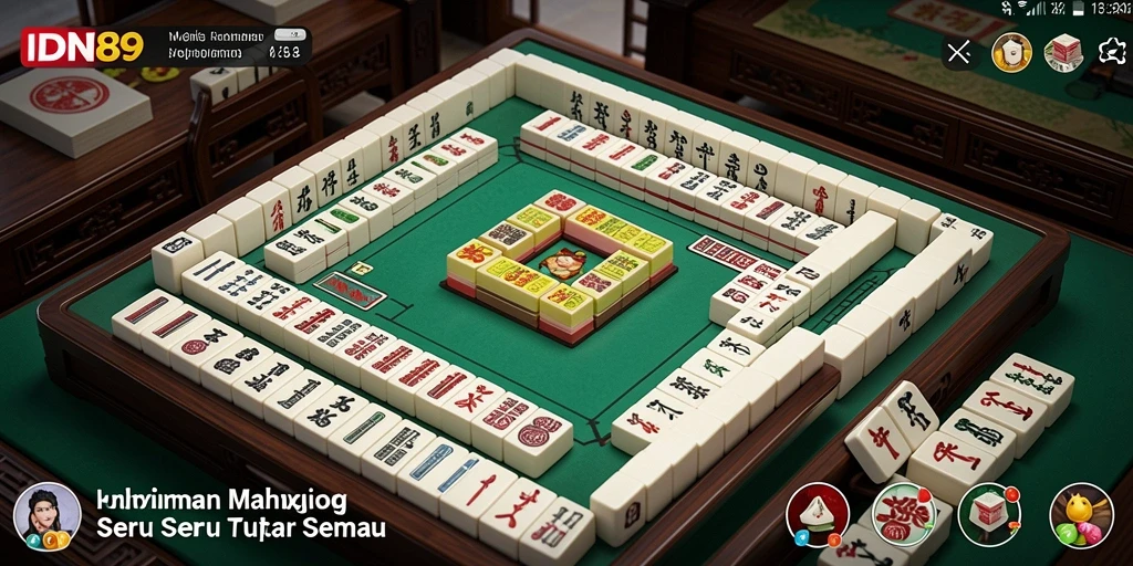 Tampilan menarik dari gameplay Mahjong di IDN89.