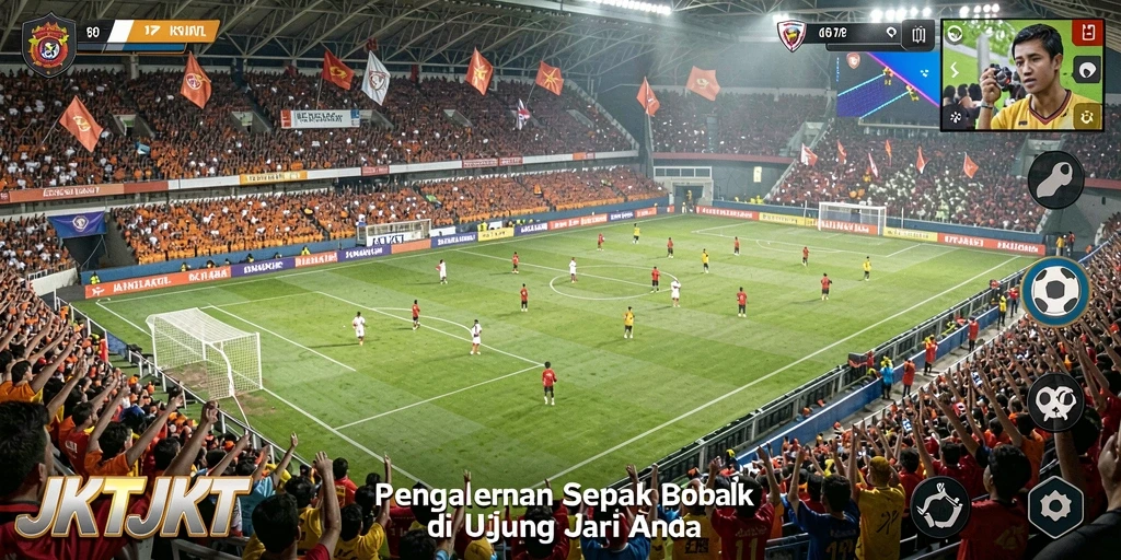Tangkapan layar gameplay <strong>JKTJKT</strong> yang menarik dengan aksi seru di lapangan.