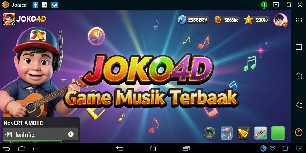 Screenshot JOKO4D menampilkan gameplay seru dengan lagu-lagu favorit.
