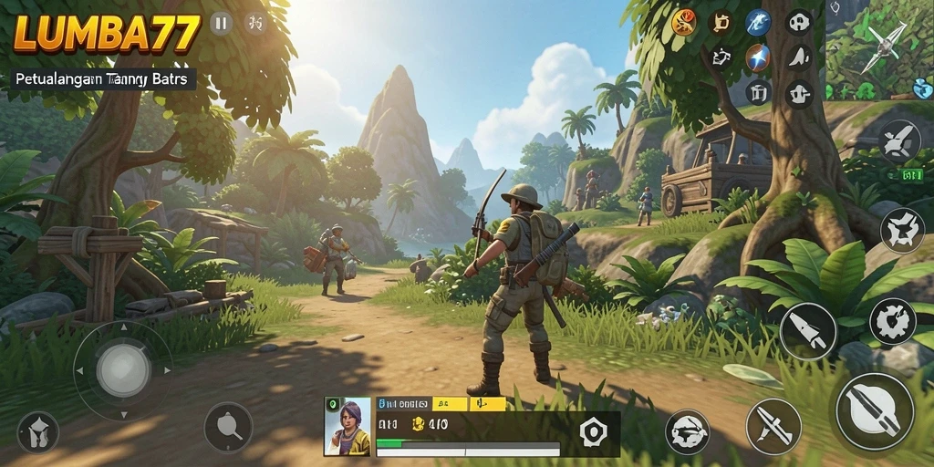 Tampilan gameplay LUMBA77 menunjukkan petualangan mendebarkan di dunia terbuka.
