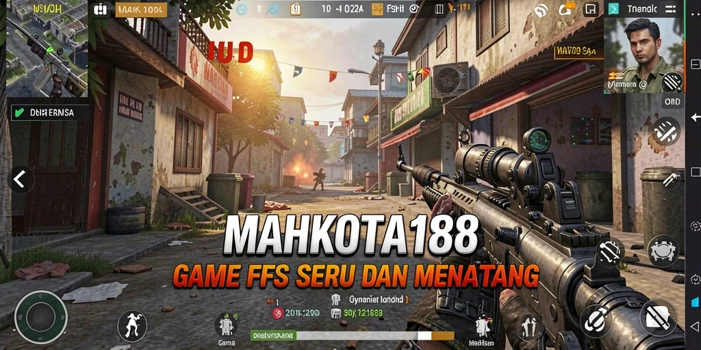 Tangkapan layar menunjukkan aksi seru dalam gameplay FPS MAHKOTA188.
