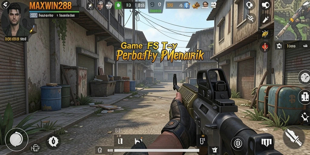Screenshot gameplay dari MAXWIN288 yang menunjukkan aksi seru di medan perang.