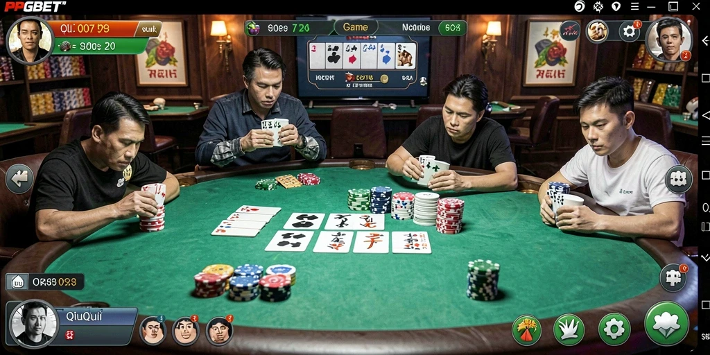 Screenshot PGBET menunjukkan pemain yang menikmati permainan QiuQiu.