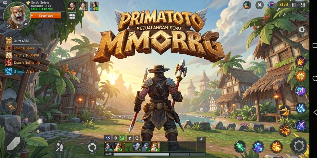 Screenshot PRIMATOTO menampilkan aksi seru dalam pertempuran MMORPG.