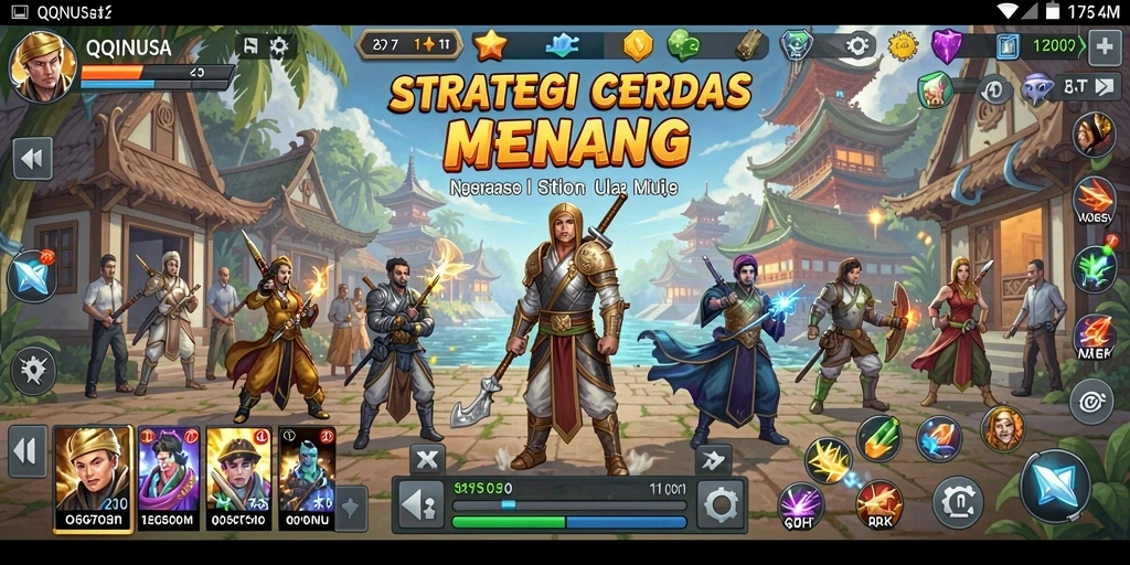 Tampilan gameplay QQNUSA yang memukau dan strategi mendebarkan.