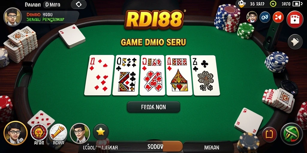 Screenshot gameplay RDI88 yang menampilkan keseruan bermain Domino.