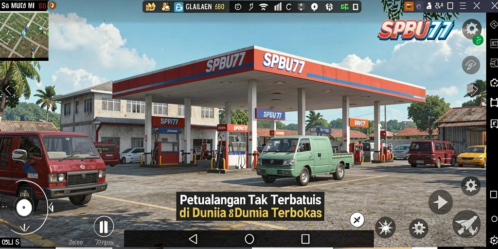 Gameplay menyenangkan SPBU77 dalam dunia Open World yang luas.