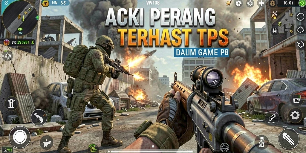 Tangkapan layar gameplay VW108 menampilkan aksi tembak-menembak yang intens dan grafis menawan.